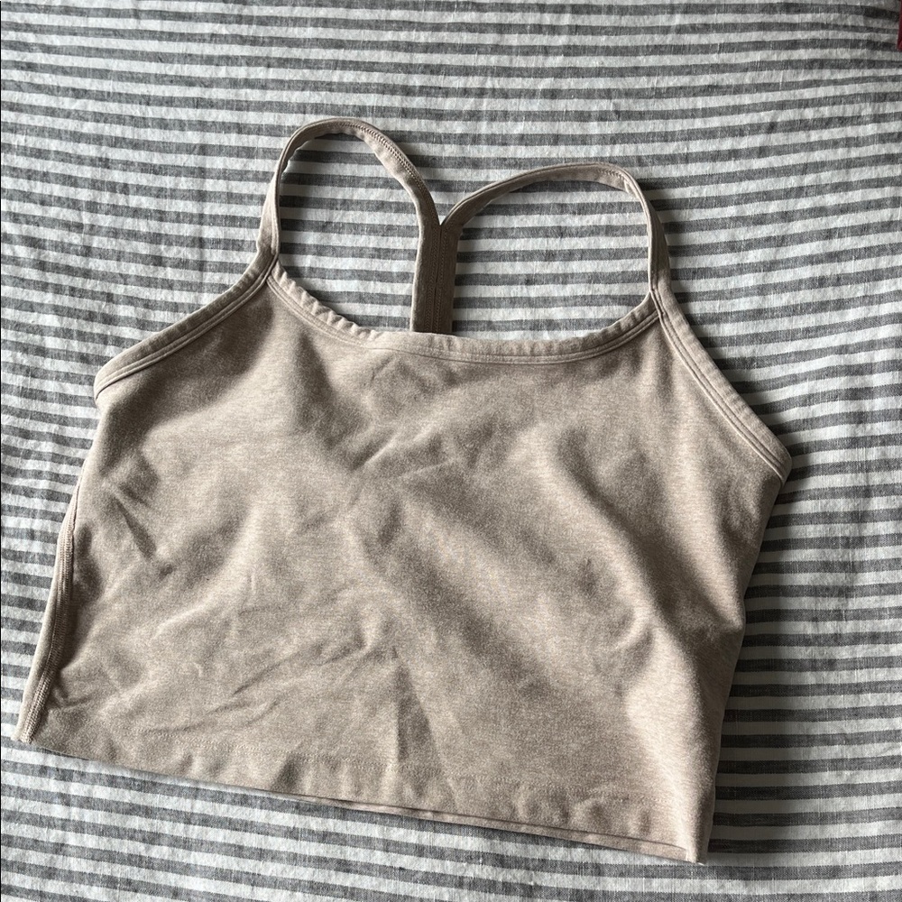 Beyond Yoga Oatmeal Cropped Tank Top